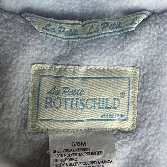 Le Petit Rothschild Infant Snowsuit 6mo Attached Mittens Booties Puffer Bunting - Picture 2 of 14
